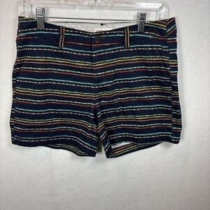 Merona Shorts Womens Size 4 Blue 100% Cotton Multicolored